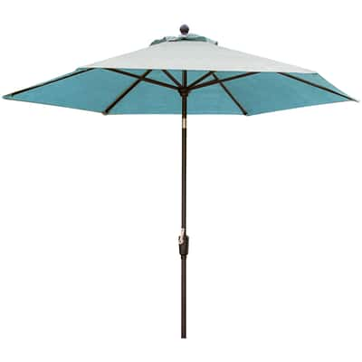 Hanover Traditions 11 Ft Tiltable Blue Patio Umbrella Ace Hardware