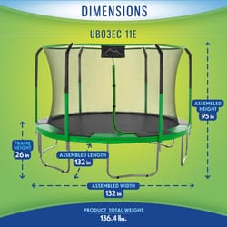 Upper Bounce Skytric Trampoline Set Black/Green