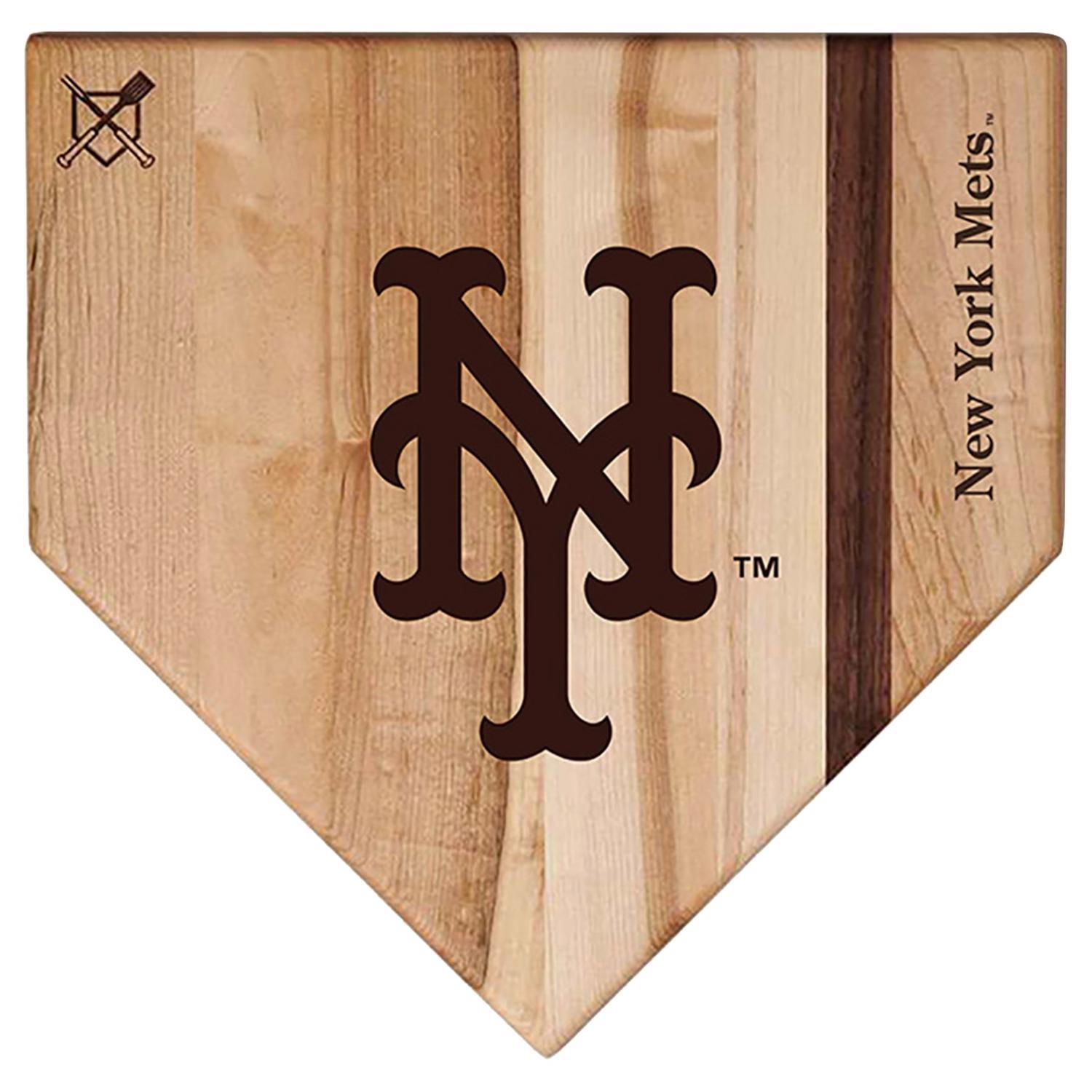 Baseball BBQ 12 in. L X 12 in. W X 0.8 in. Maple MLB New York Mets Cutting Board Sansujyuku sansujyuku.com