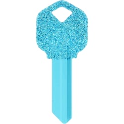 Hillman DIVA Blue Glitter House/Office Universal Key Blank Single For