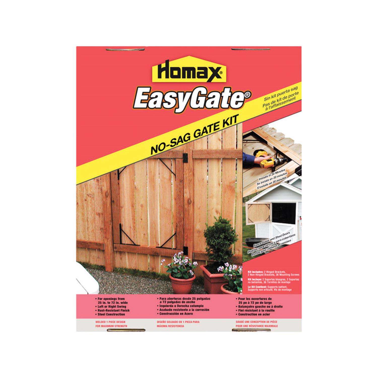 Homax EasyGate Powder Coated Black Steel No Sag Gate Kit 1 pk Ace