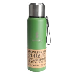 Aquapelli 34 oz Willow Green BPA Free Vacuum Insulated Bottle