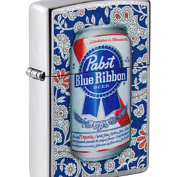 Zippo Silver Pabst Blue Ribbon Lighter 1 pk