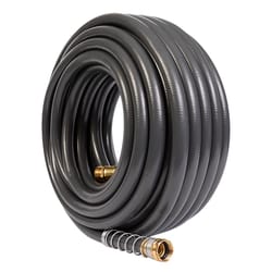 Gilmour Flexogen 5/8 in. D X 75 ft. L Heavy Duty Premium Grade Garden Hose Black