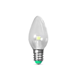 Feit C7 E12 (Candelabra) LED Bulb Green 0.1 Watt Equivalence 2 pk