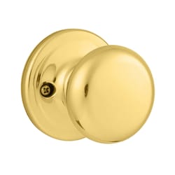 Kwikset Juno Polished Brass Dummy Knob Right or Left Handed