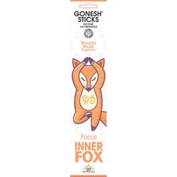 Gonesh Yoga Pets Tan Inner Fox - Woody Musk Scent Sticks Incense 1 oz