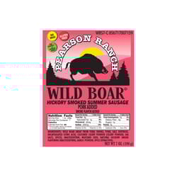 Pearson Ranch Jerky Wild Boar Hickory Smoked Summer Sausage 7 oz Packet