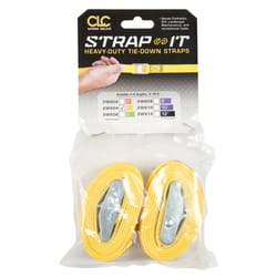 CLC Strap-Its 1 in. W X 4 ft. L Yellow Web Strap Tie Down 100 lb 2 pk