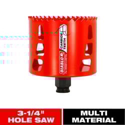 Diablo Snap-Lock Plus 3-1/4 in. Carbide Tipped 2-3/8 in. L X 3/8 in. D Hole Saw