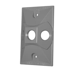 Sigma Engineered Solutions Rectangle Die-Cast Metal 1 gang 4.61 in. H X 2.85 in. W Lampholder Cover