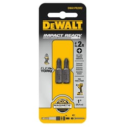 DeWalt FlexTorq Phillips Reduced #2 X 1 in. L Screwdriver Bit Steel 2 pc