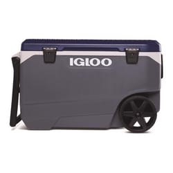 Igloo MaxCold Latitude Blue/Gray 90 qt Roller Cooler