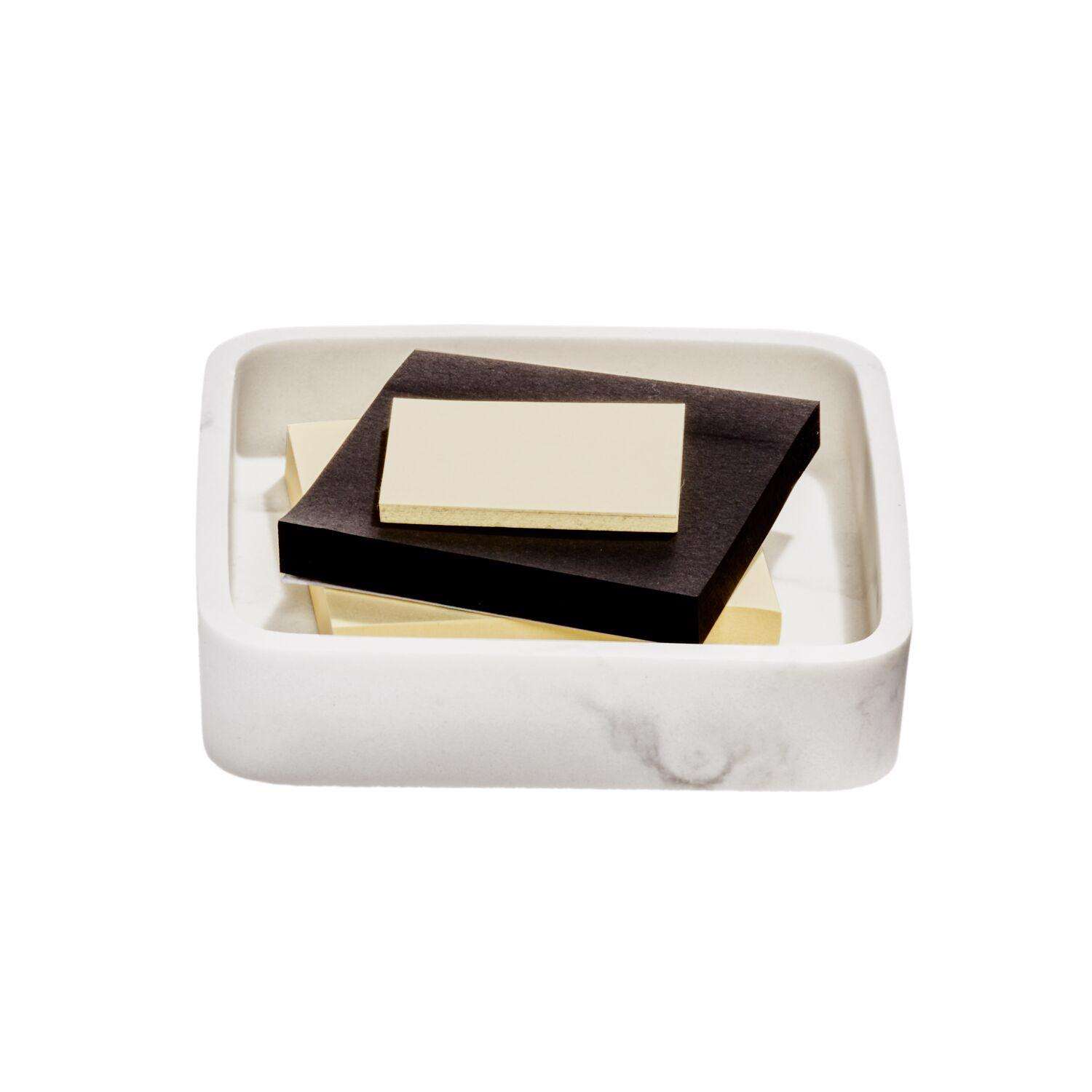 InterDesign Dakota White Marble Plastic Bathroom Tray - Ace Hardware