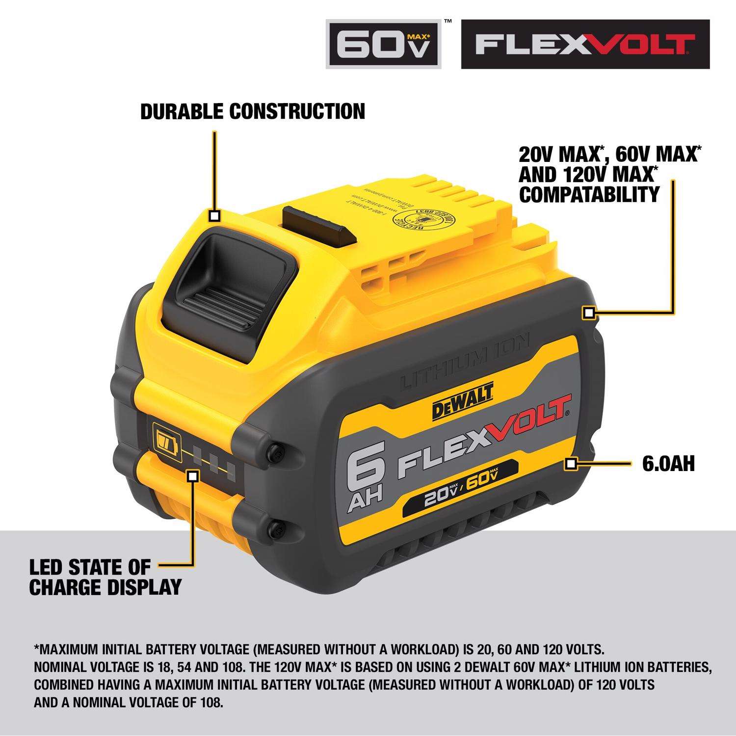 Dewalt flexvolt 60v online battery