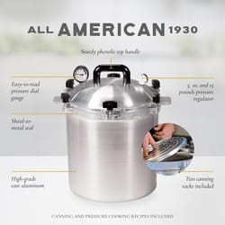 All American 1930 Aluminum Pressure Canner 25.5 qt Silver