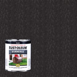 Rust-Oleum Stops Rust Indoor and Outdoor Hammered Black Oil-Based Protective Paint 1 qt