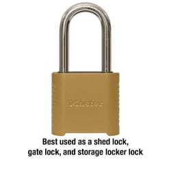 Master Lock 1.13 in. H X 2 in. W X 6.5 in. L Steel 4-Digit Combination Combination Padlock