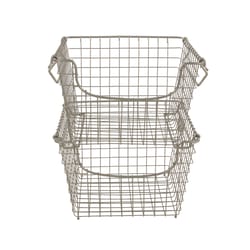 Spectrum Scoop 13 in. L X 13 in. W X 8.5 in. H Silver Stacking Basket