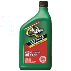 Quaker State High Mileage 10W-30 Gasoline High Mileage Motor Oil 1 qt 1 pk