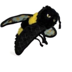 Steel Dog Ruffian Black/Yellow Plush Flyer Bumblebee Dog Toy Large Sizes 1 pk