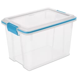 Sterilite 20 qt Clear Latch Storage Box 10.875 in. H X 11.25 in. W X 16.125 in. D Stackable