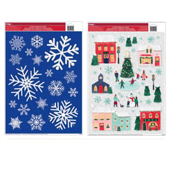 IG Design Multicolored Christmas Window Clings 1.2 in.