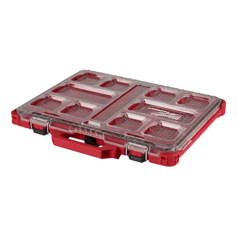 Milwaukee PACKOUT Garage Organizer Storage Organizer Impact-Resistant Poly  10 compartments Red - Ace Hardware