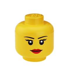 LEGO Girl Storage Head Plastic Yellow 2 pc