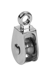 Baron 3/4 in. D Electro-Plated Iron Fixed Eye Single Eye Pulley