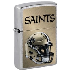 Zippo Silver New Orleans Saints Lighter 2 oz 1 pk