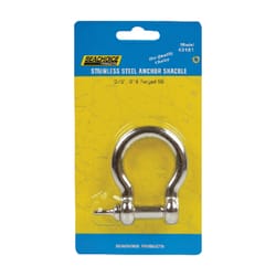 Seachoice Polished Stainless Steel 1 in. L X 3/8 in. W Shackle 1 pk