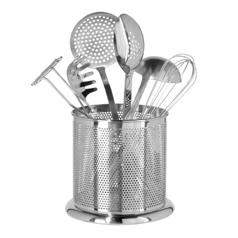 Oggi - Stainless Steel Jumbo Utensil Holder, Charcoal