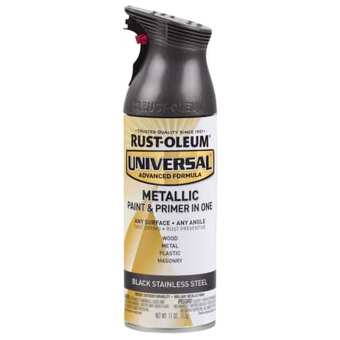 Rust-Oleum Universal Black Stainless Steel Metallic Spray Paint 11 oz - Ace  Hardware