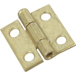 National Hardware 1 in. L Brass-Plated Door Hinge 1 pk