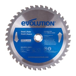 Evolution 7-1/4 in. D X 20 mm Tungsten Carbide Tipped Ferrous Metal Saw Blade 40 teeth 1 pk