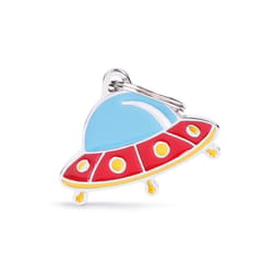 MyFamily Charms Multicolored Ufo Metal Dog Pet Tags Medium