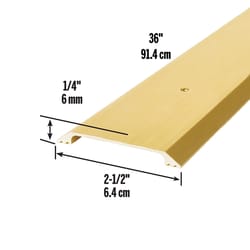 M-D BUILDING PRODUCTS 0.25 in. H X 2.5 in. W X 36 in. L Aluminum Flat Top Threshold Gold