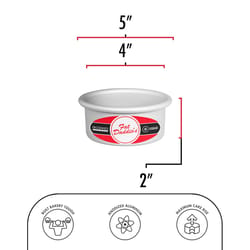 Fat Daddio's ProSeries 4 in. Round Cake Pan Silver 1 pc