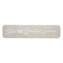 Pavilion Stones with Stories Cream/Gray Cement/Stone 3.75 in. H Blessed Stepping Stone