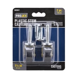 Projex 1-1/4 in. D Swivel Plastic Caster 40 lb 2 pk