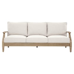 Signature Design by Ashley Carter Brown/White Wood Frame Sofa White