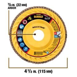 DeWalt MaxTrim 4-1/2 in. D X 7/8 in. Ceramic Trim Flap Disc 60 Grit 1 each