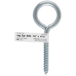 Hampton 3/8 in. X 4-1/2 in. L Zinc-Plated Steel Lag Thread Eyebolt