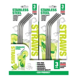 Shawshank LEDz Silver Stainless Steel Straws