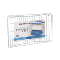 Grayline Life Organized 12 in. H X 9 in. W X 20 in. L PE Coated White Stackable Shelf