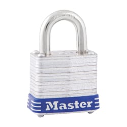 Master Lock 7D 1 in. H X 11/16 in. W X 1-1/8 in. L Laminated Steel 4-Pin Cylinder Padlock