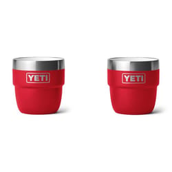 YETI Rambler 4 oz Rescue Red BPA Free Espresso Insulated Cup Set