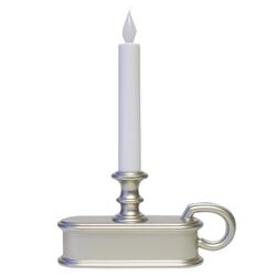 H Celebrations  No Scent Polished Nickel  Auto Sensor  Candle  9 in 
