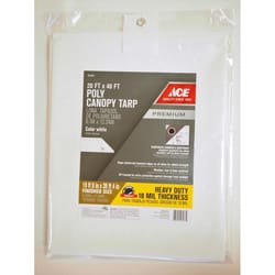 Ace 20 ft. W X 40 ft. L Heavy Duty Polyethylene Canopy Tarp White